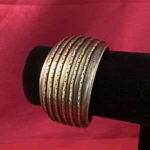Large brass cuff bracelet